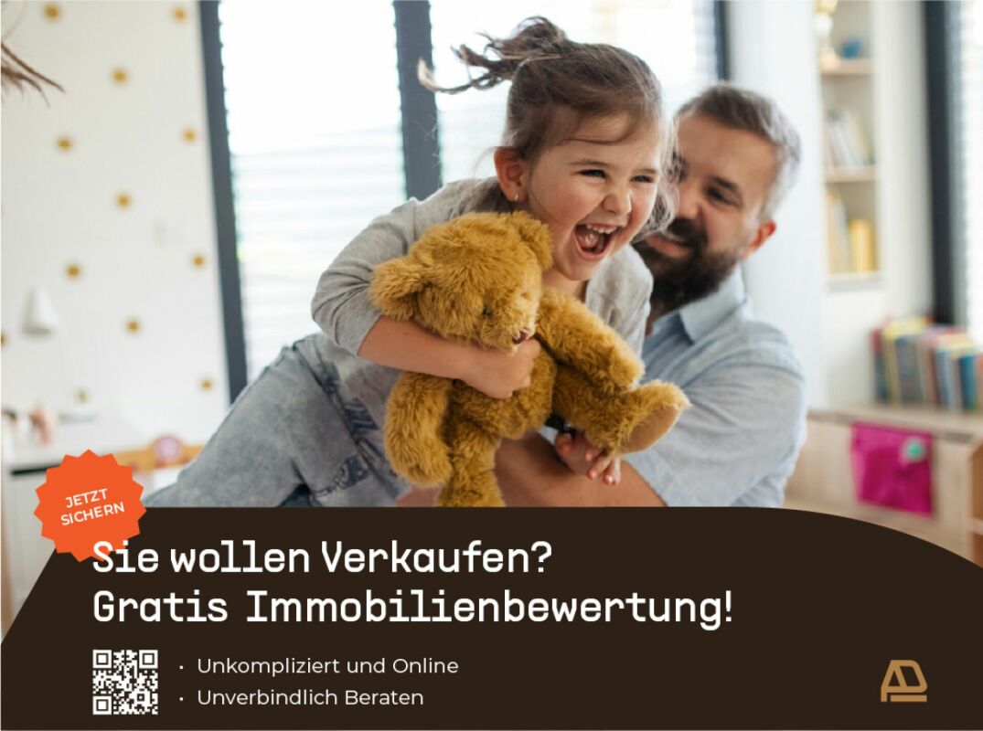 Immobilienwerbung mit Familienfoto