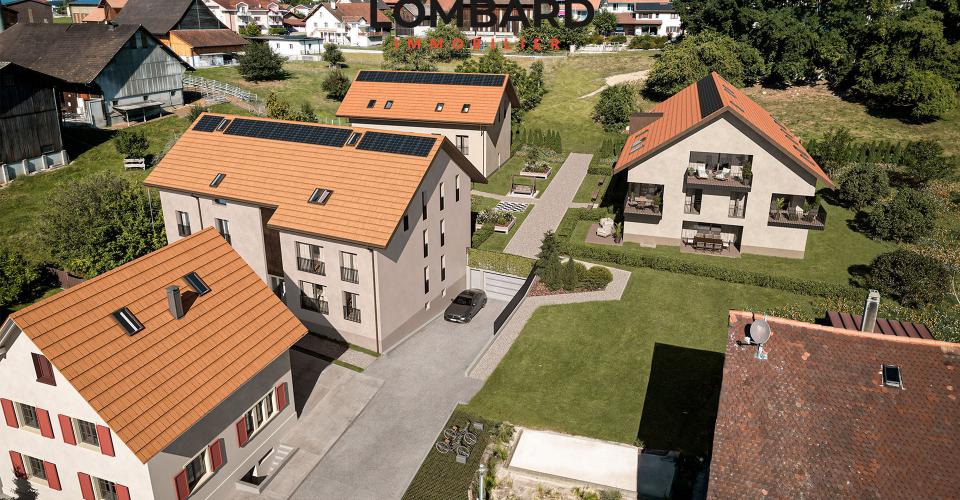 Luftaufnahme einer Wohnanlage