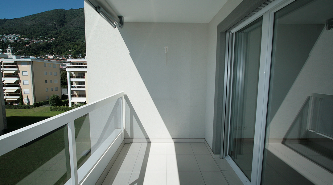 Balkon mit Bergblick
