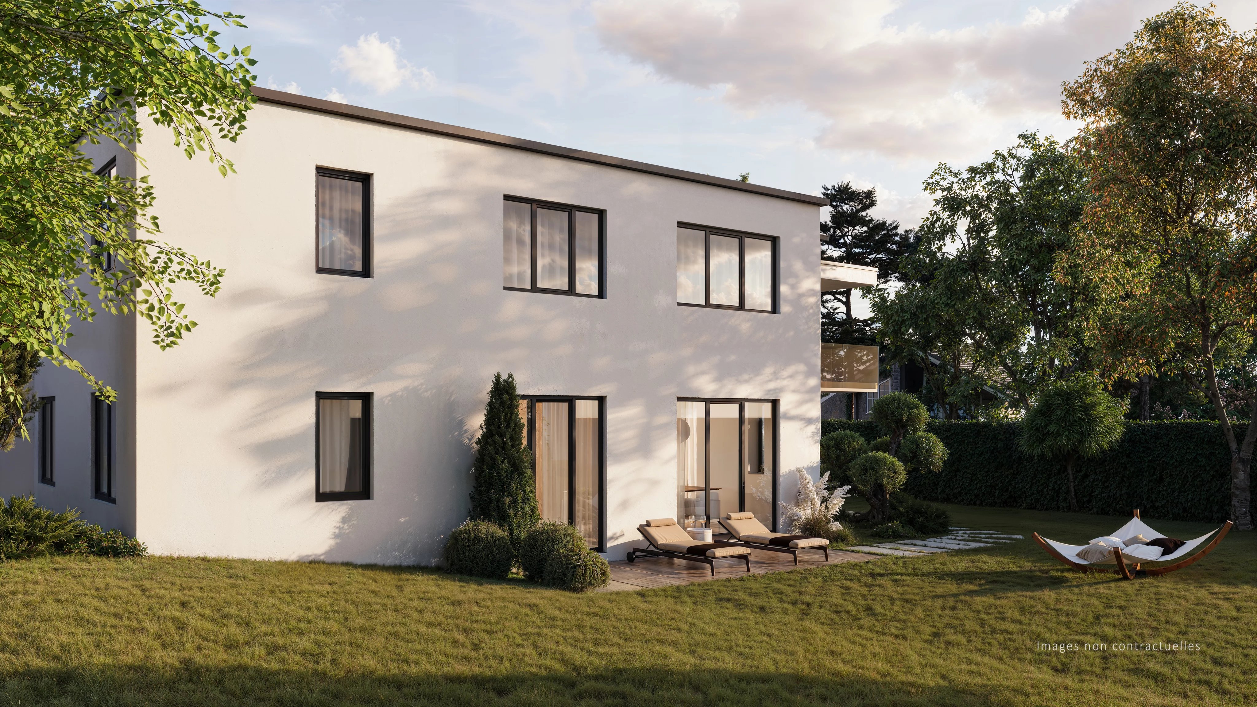 Modernes Einfamilienhaus mit Garten