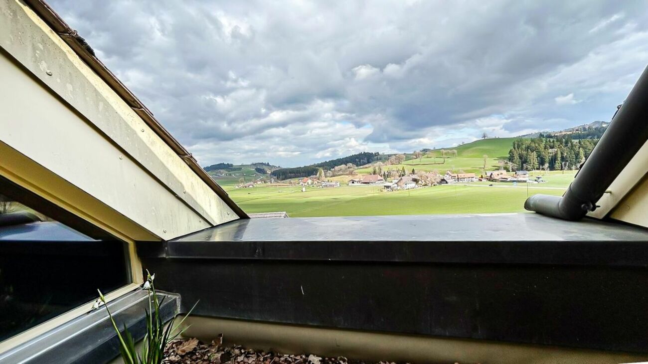 Dachfenster mit Landschaftsblick