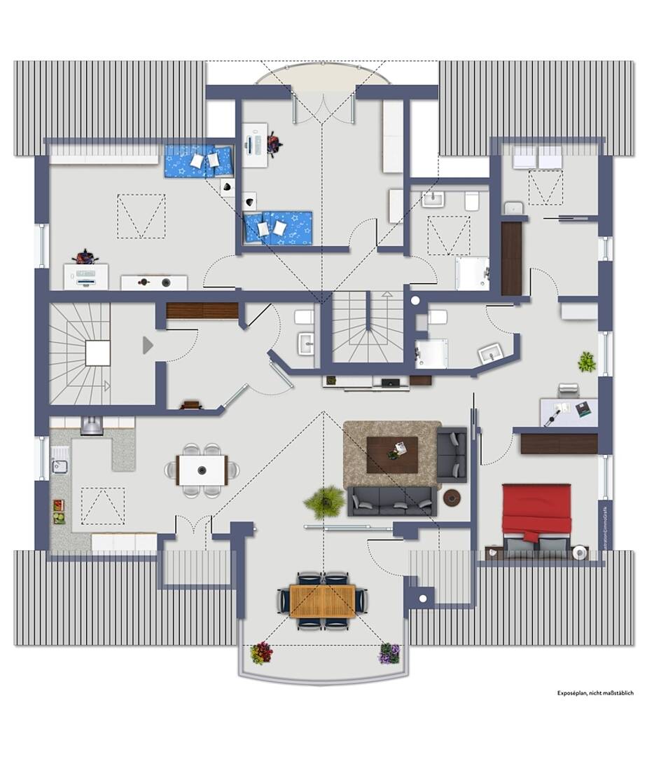Grundriss eines Einfamilienhauses