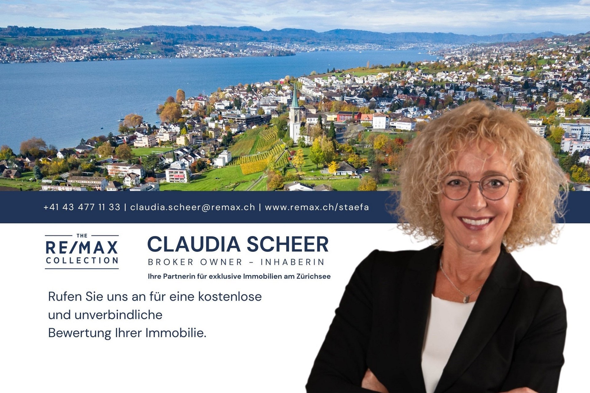 Makler-Werbung mit Seeblick