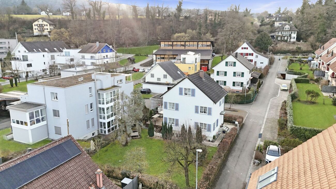 Luftaufnahme eines Wohnviertels