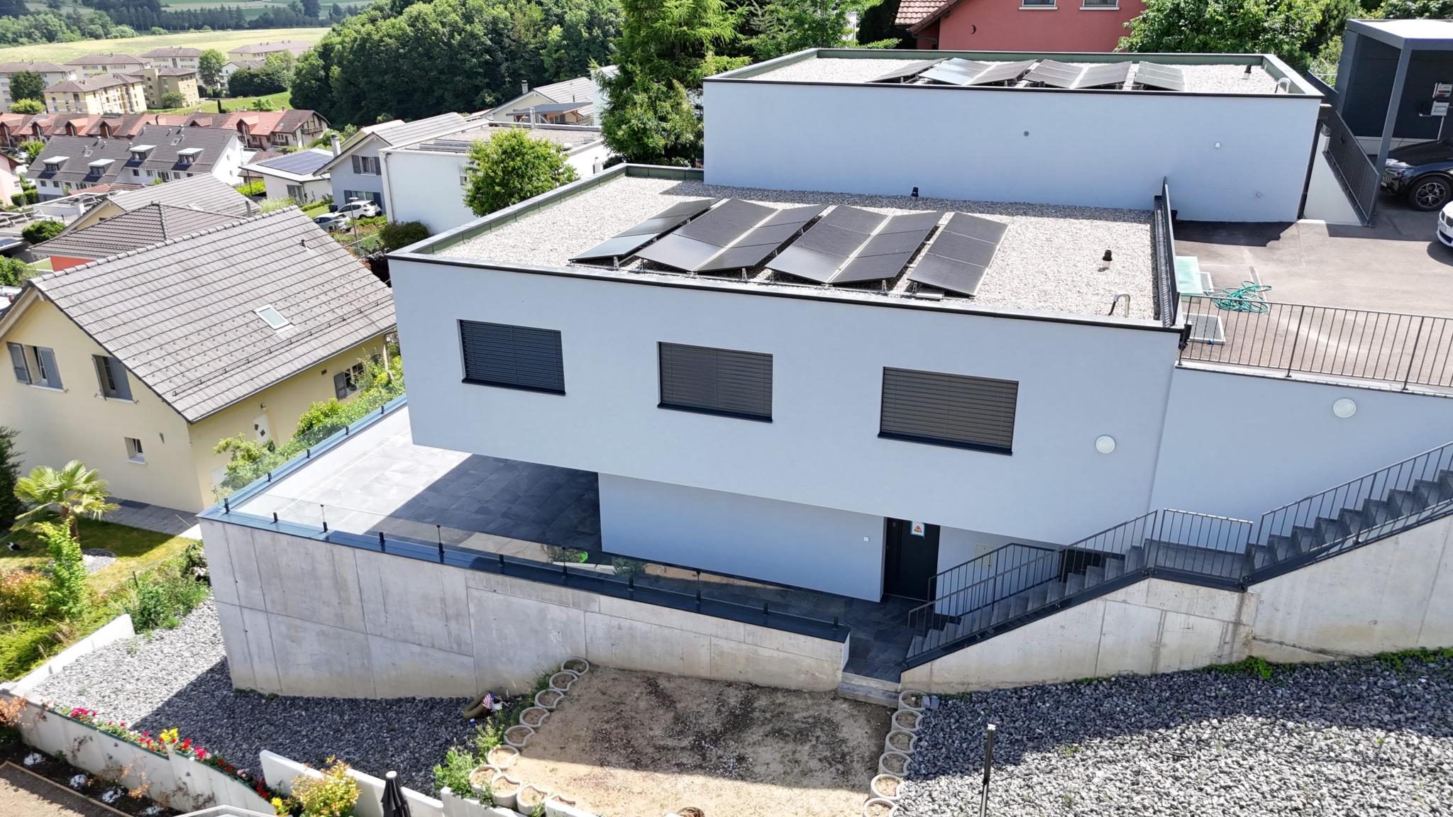 Moderne Wohnanlage mit Dachterrassen