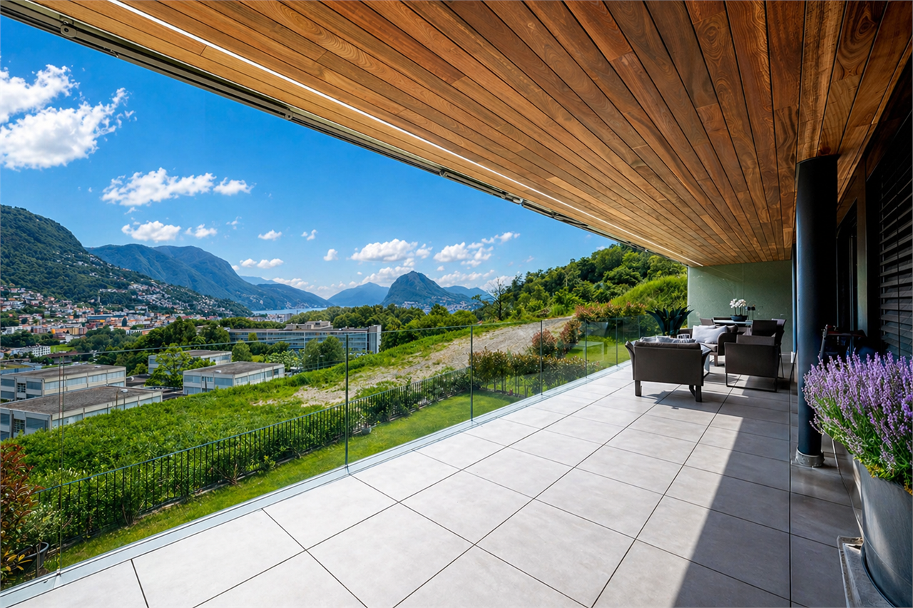 Großzügige Terrasse mit Panoramablick