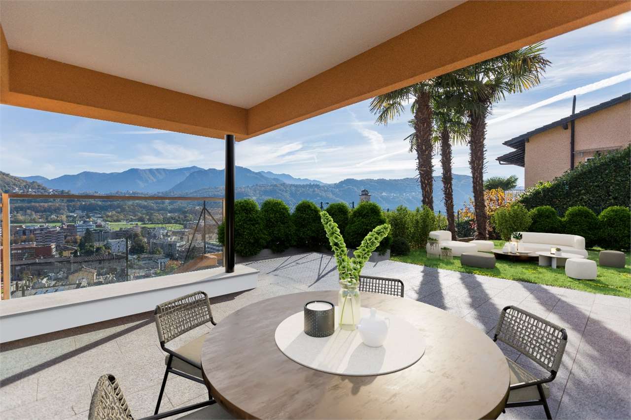 Terrasse mit Bergblick