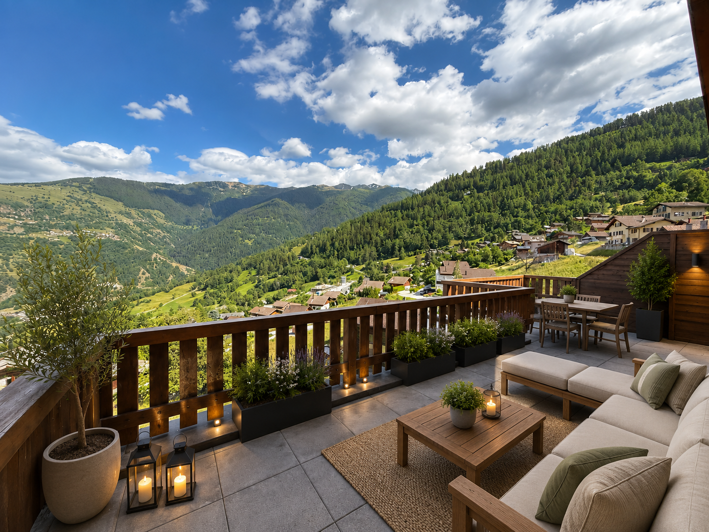 Bergterrasse mit Panoramablick