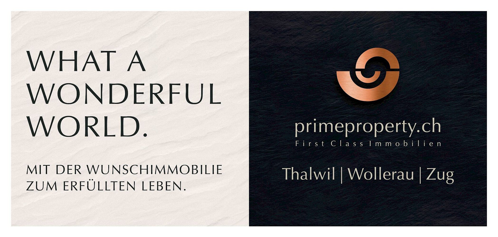 Werbebanner eines Immobilienmaklers