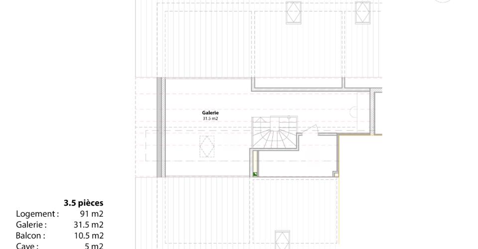 Grundriss mit Galerie und Balkon