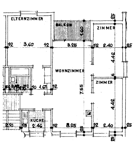 Grundriss einer Wohnung