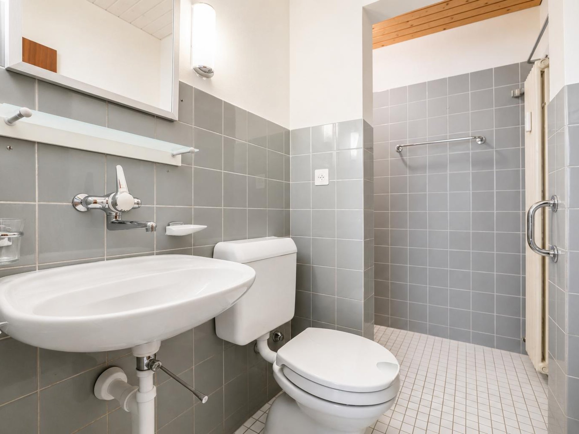 Helles Gäste-WC mit Dusche