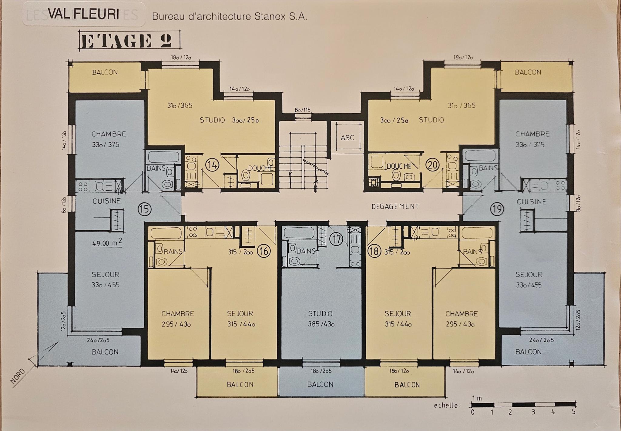 Grundriss eines Etage-2-Apartments