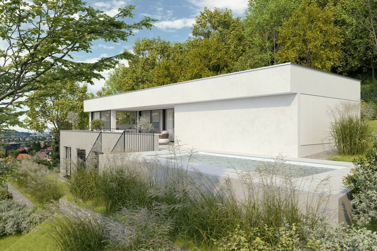 Moderne Villa mit Garten und Poolterrasse