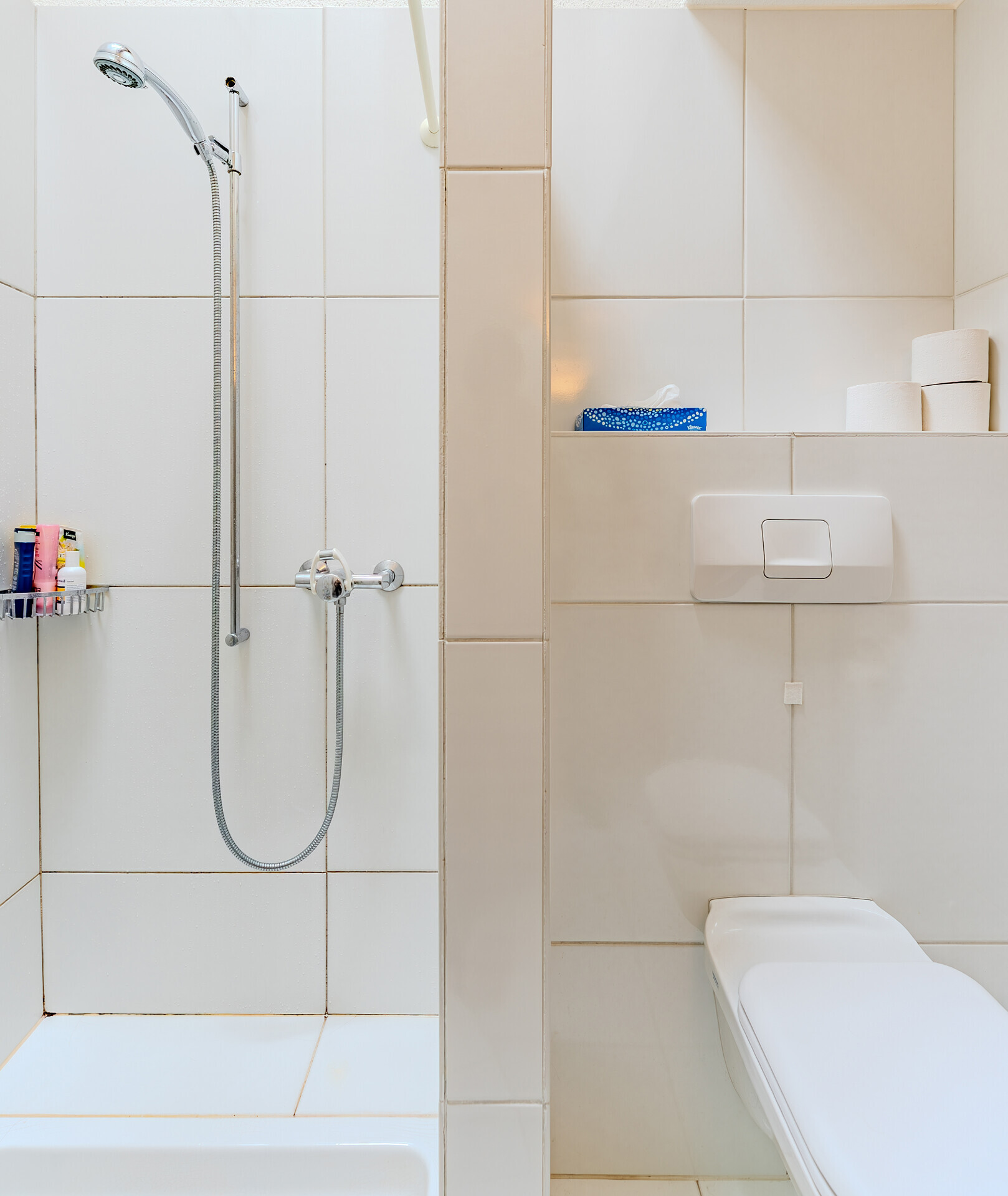 Badezimmer mit Dusche und WC