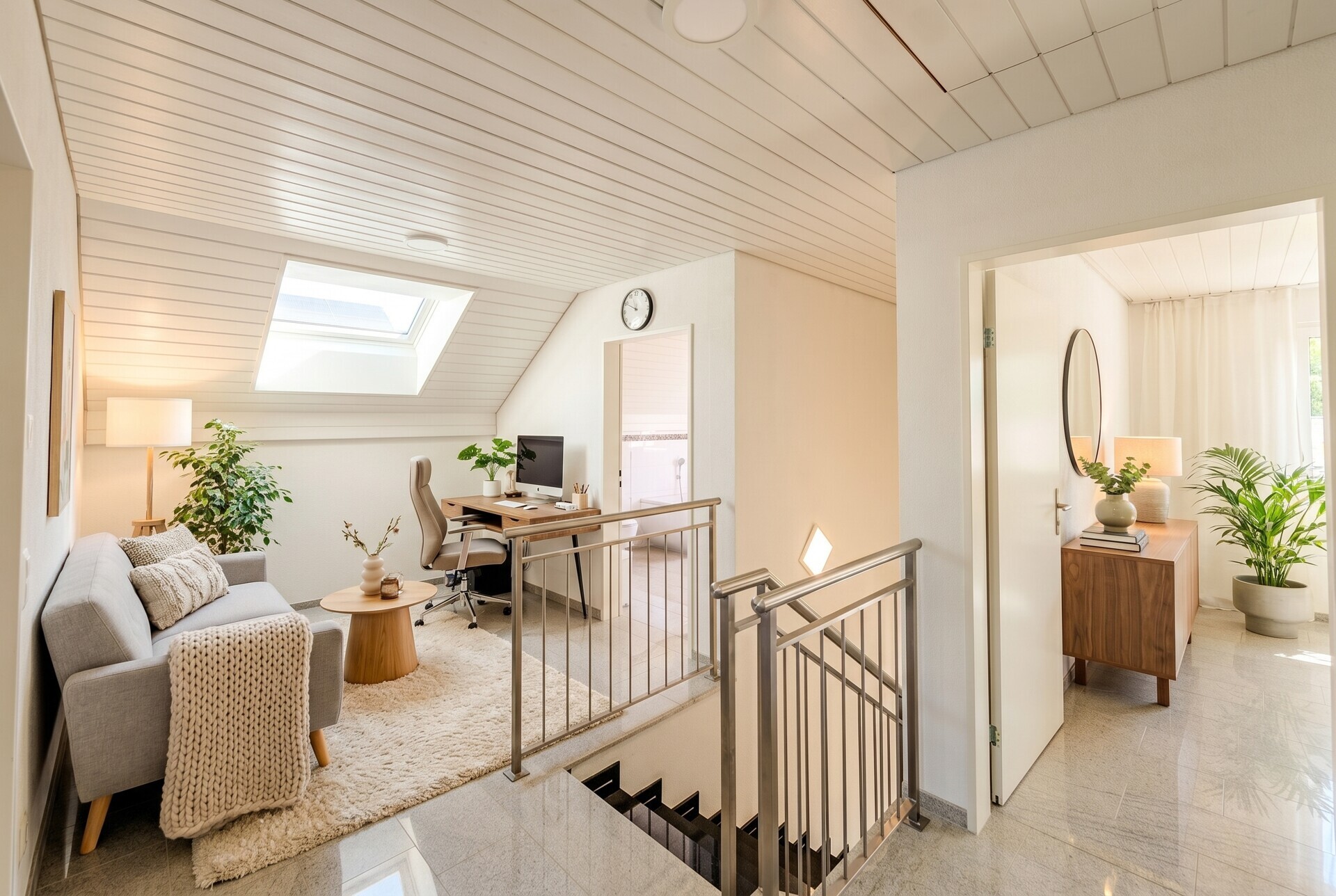 Heller Dachgeschoss-Wohnbereich mit Galerie und Homeoffice
