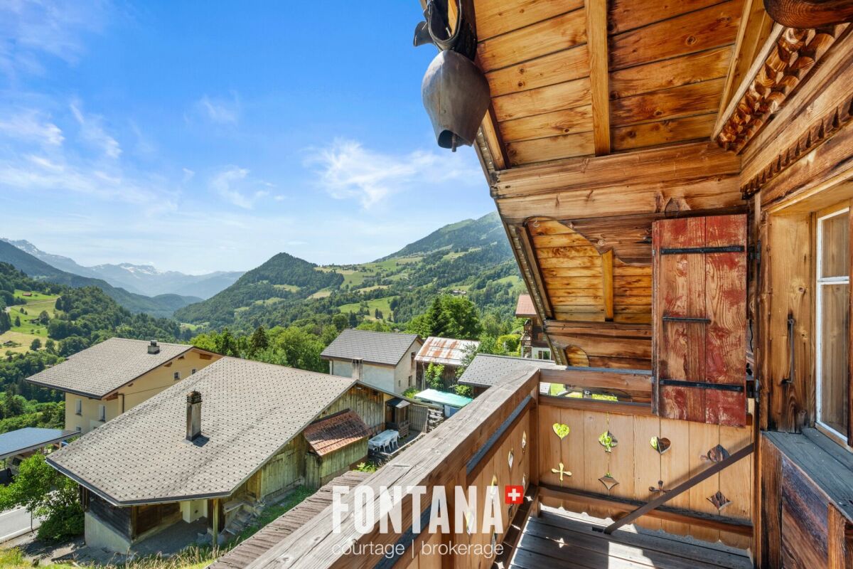 Balkon mit Bergblick