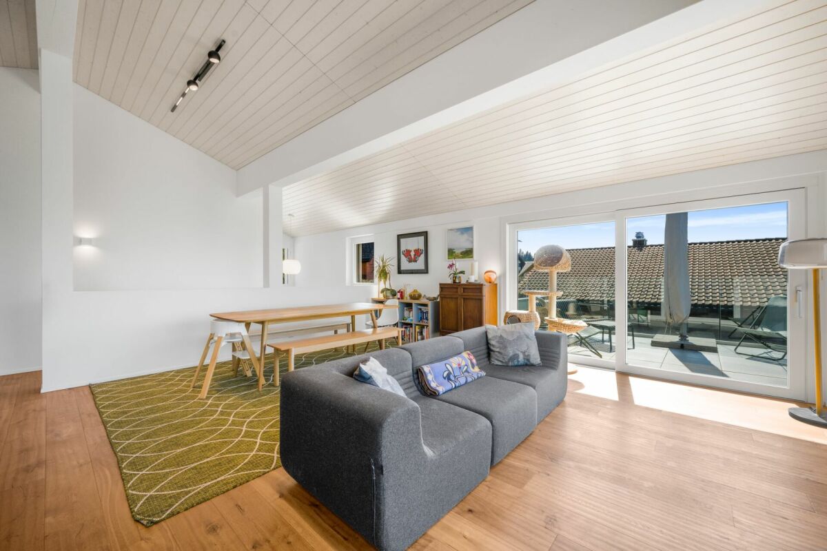 Heller Wohnraum mit Dachterrasse