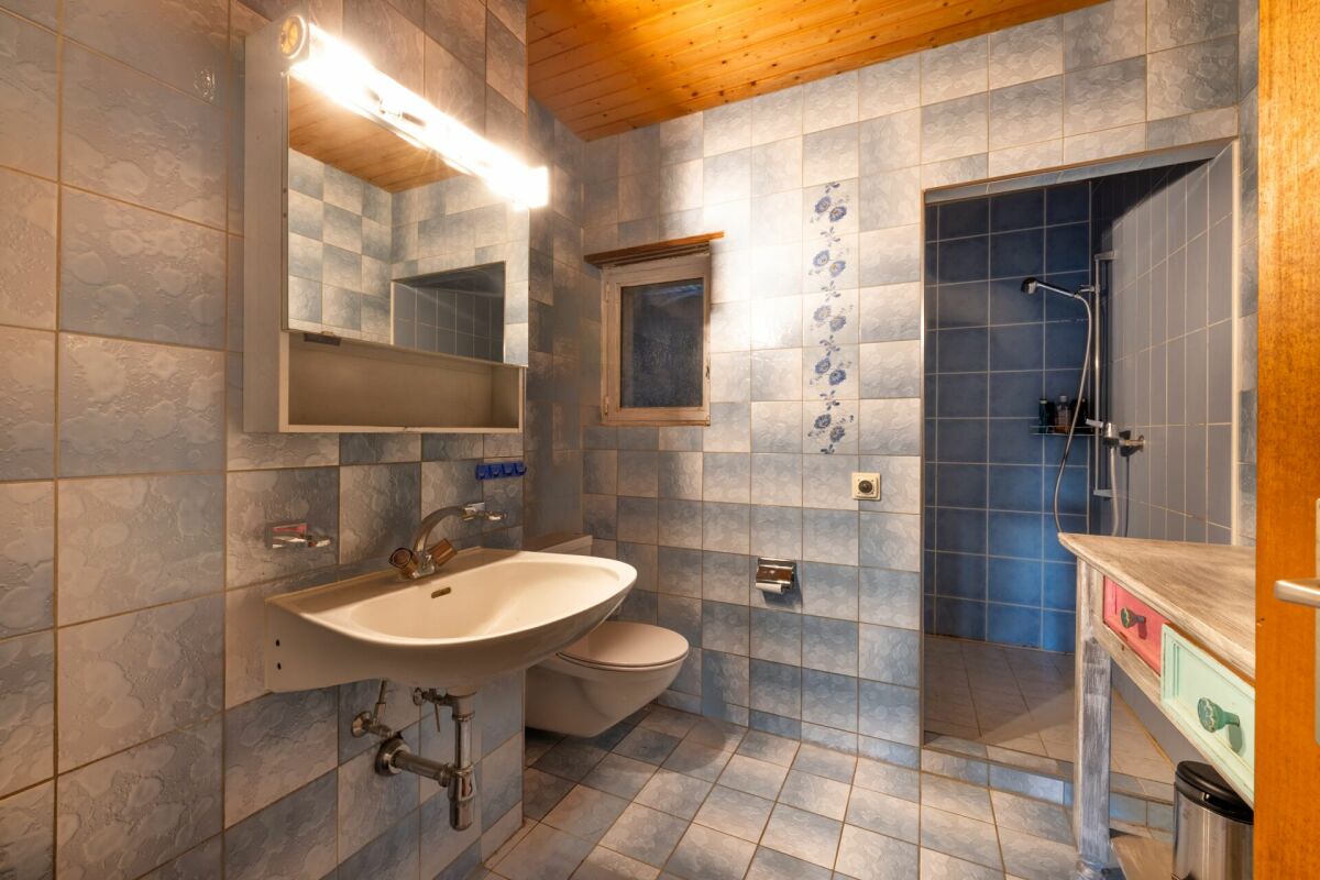 Badezimmer mit Duschbereich