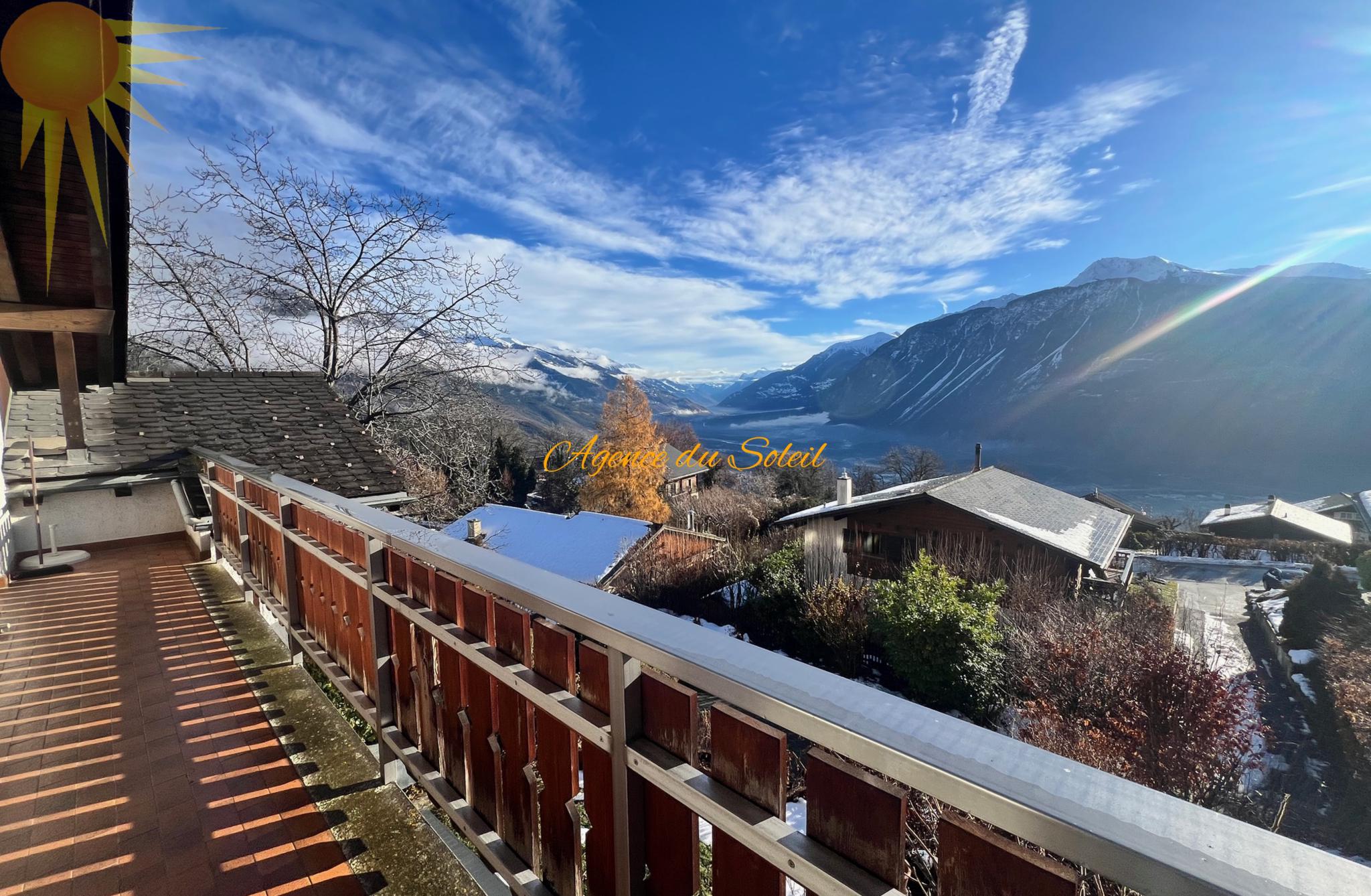 Balkon mit Alpenpanorama
