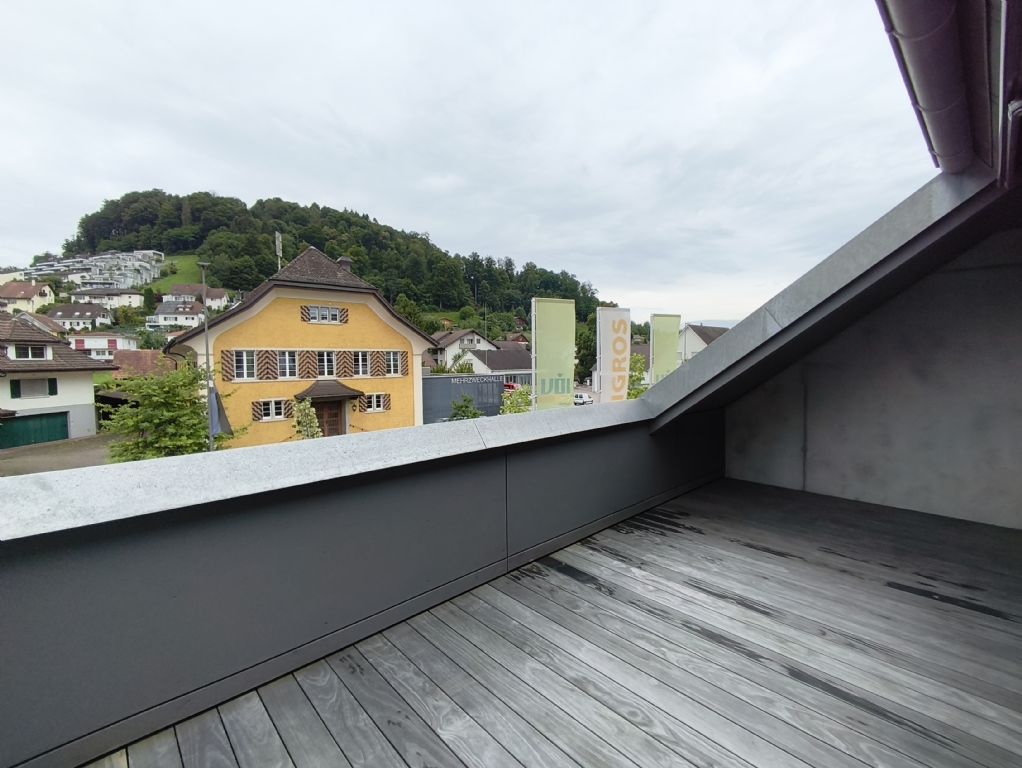 Dachterrasse mit Ausblick auf die Umgebung