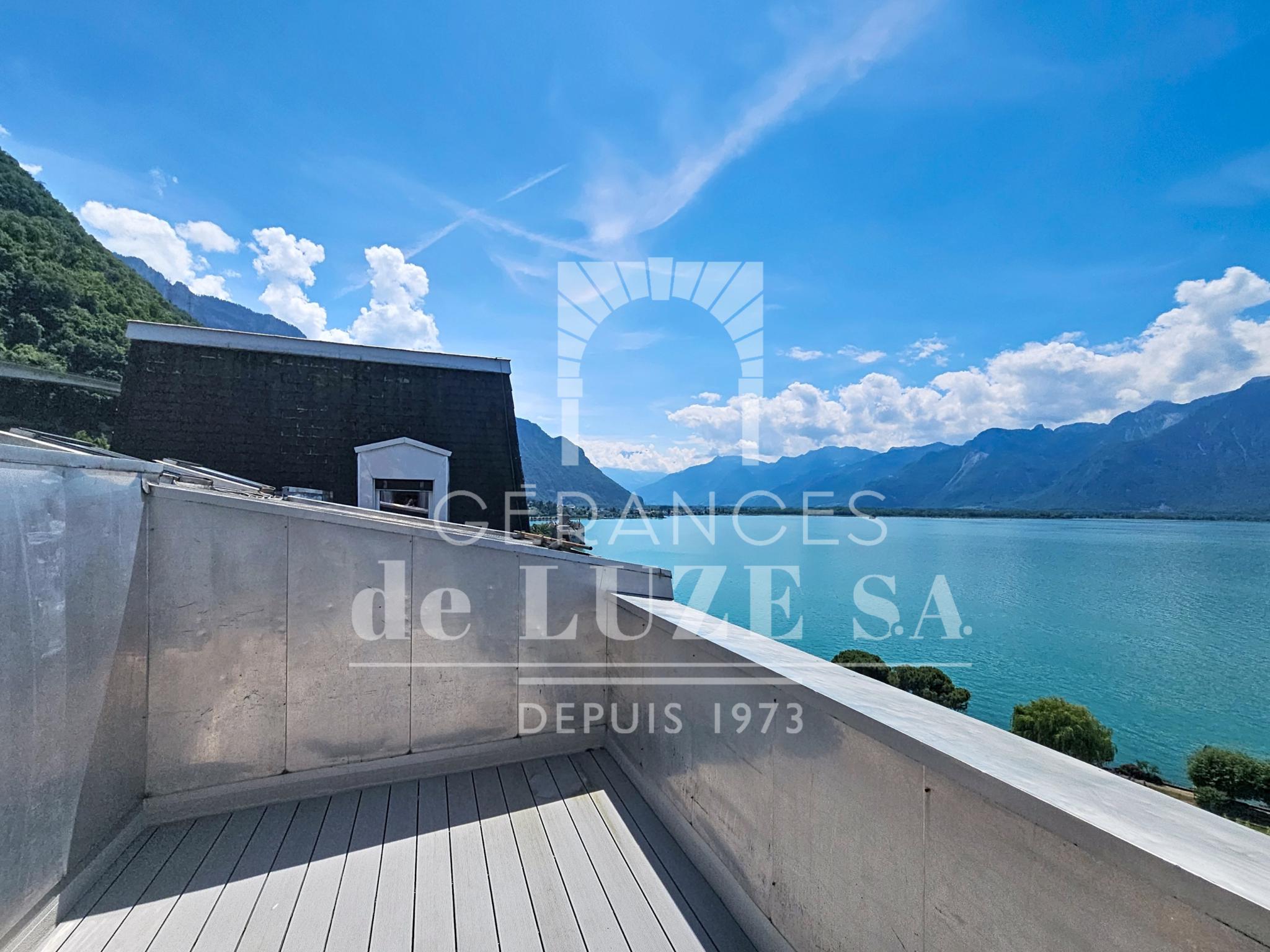 Dachterrasse mit Seeblick