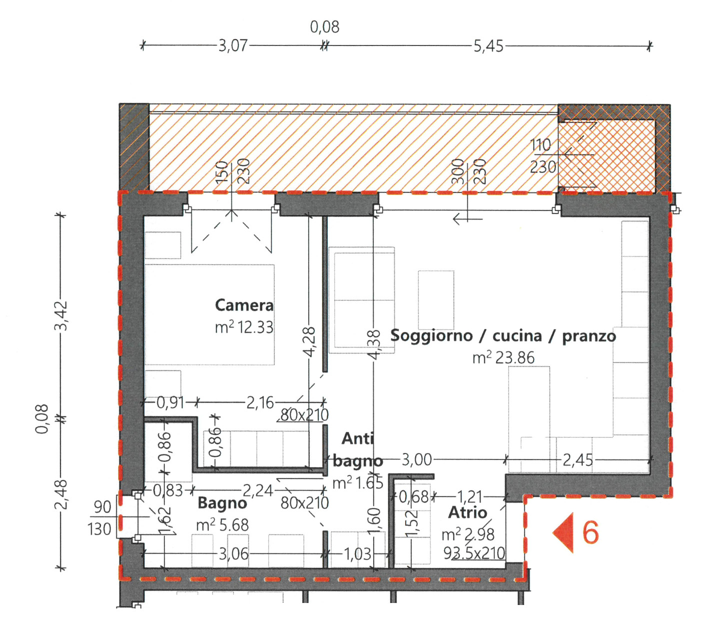 Grundriss einer Wohneinheit