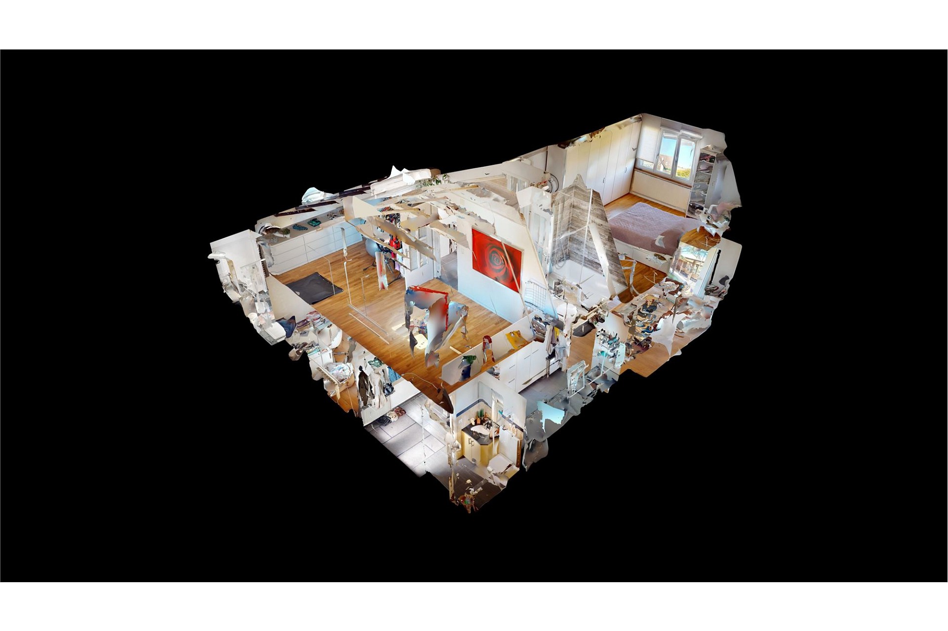 3D-Grundriss einer Wohnung