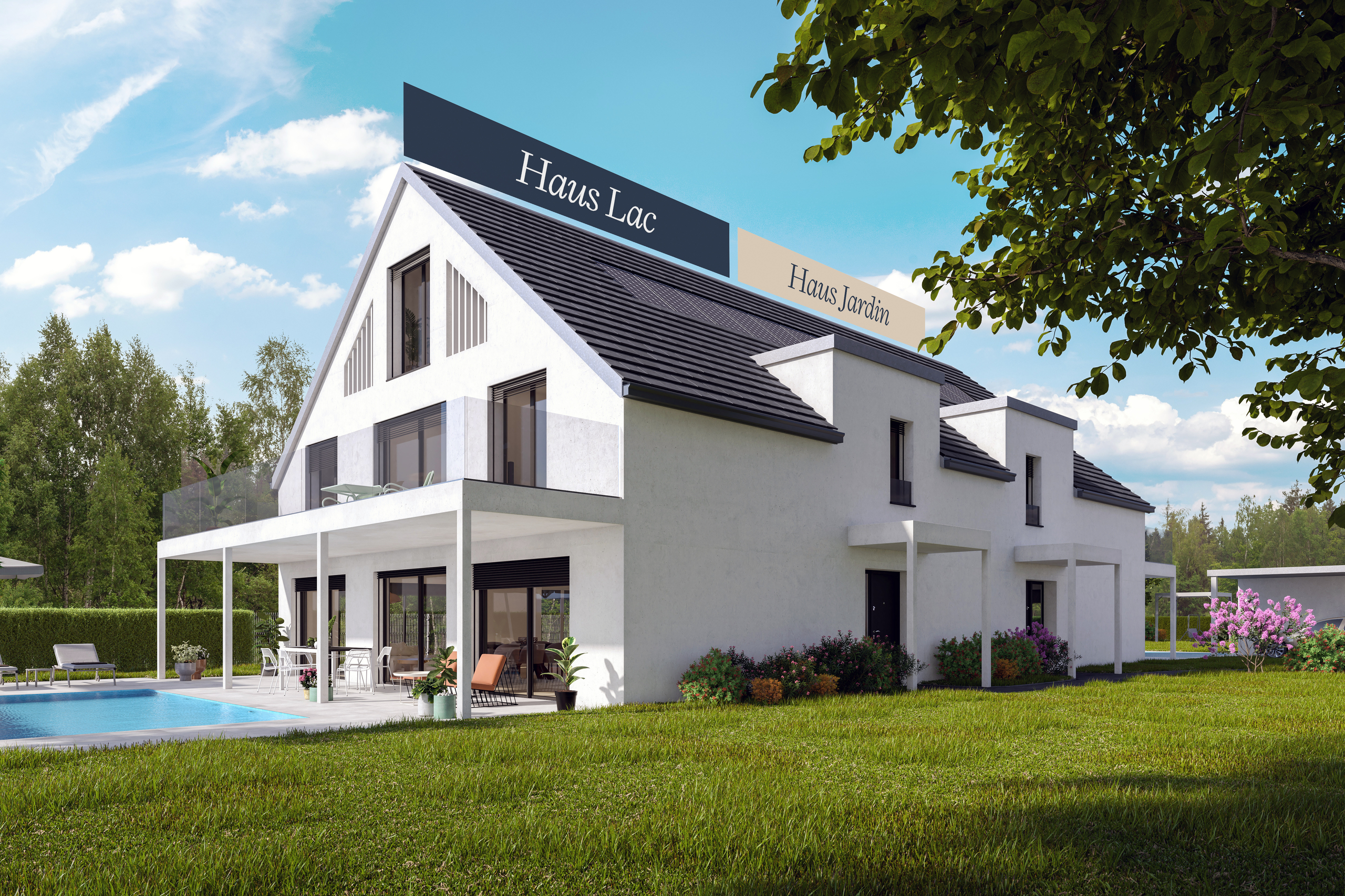 Moderne Villa mit Pool und Garten