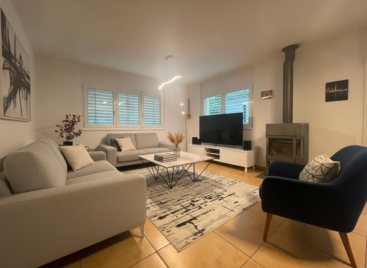 Schönes freistehendes Haus mit 5,5 Schlafzimmern in Aproz/4 Schlafzimmer/1 Büro/großer privater Garten/4 Parkplätze – Sion