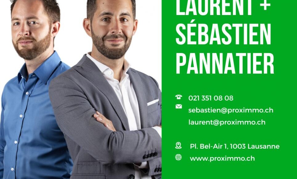 Makler-Werbegrafik mit Kontaktinformationen