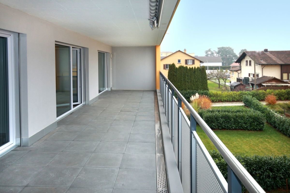 Balkon mit Gartenblick