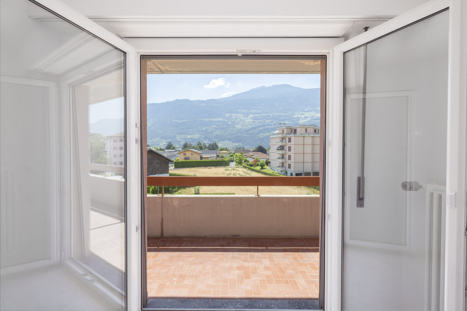Balkon mit Bergblick