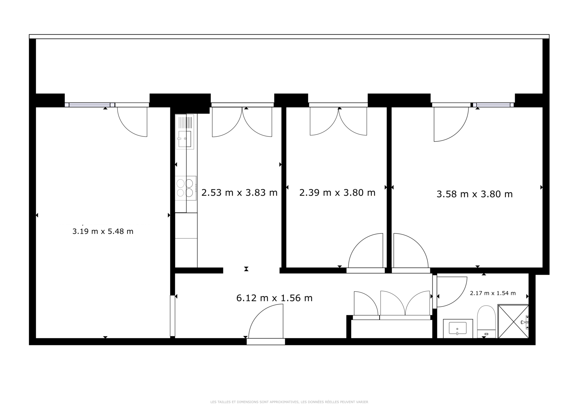 Grundriss einer Wohnung