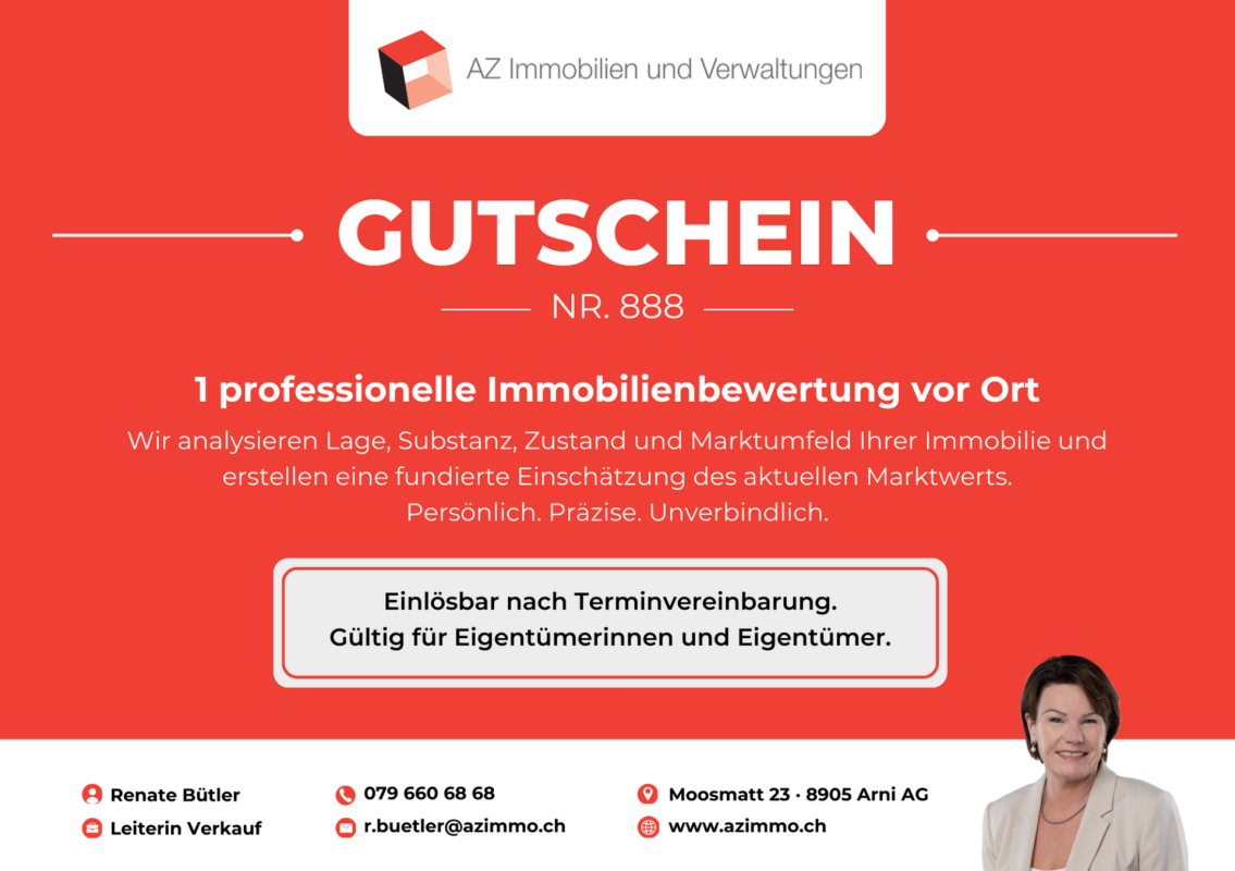 Werbegrafik für einen Immobiliengutschein