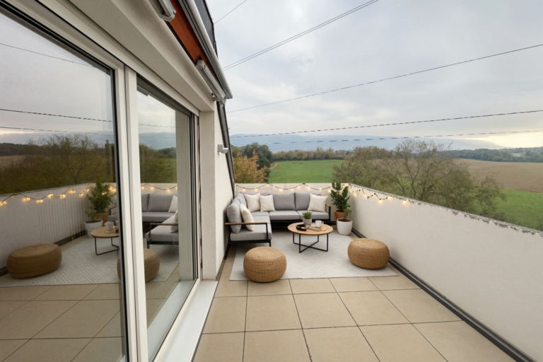 Balkon mit Landschaftsblick