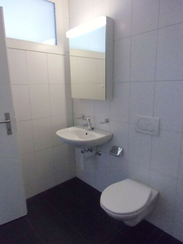 Kleines Gäste-WC mit Waschbecken und WC