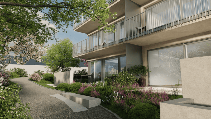 Moderne Eleganz trifft auf hochmodernen Komfort – Neubauwohnung mit Garten(W2) – Baden