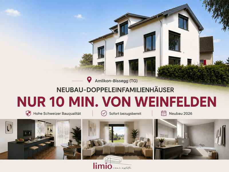 NUR 10MIN VON WEINFELDEN: NEUBAU 6.5 Zimmer DEFH in Amlikon-Bissegg kaufen – Weinfelden