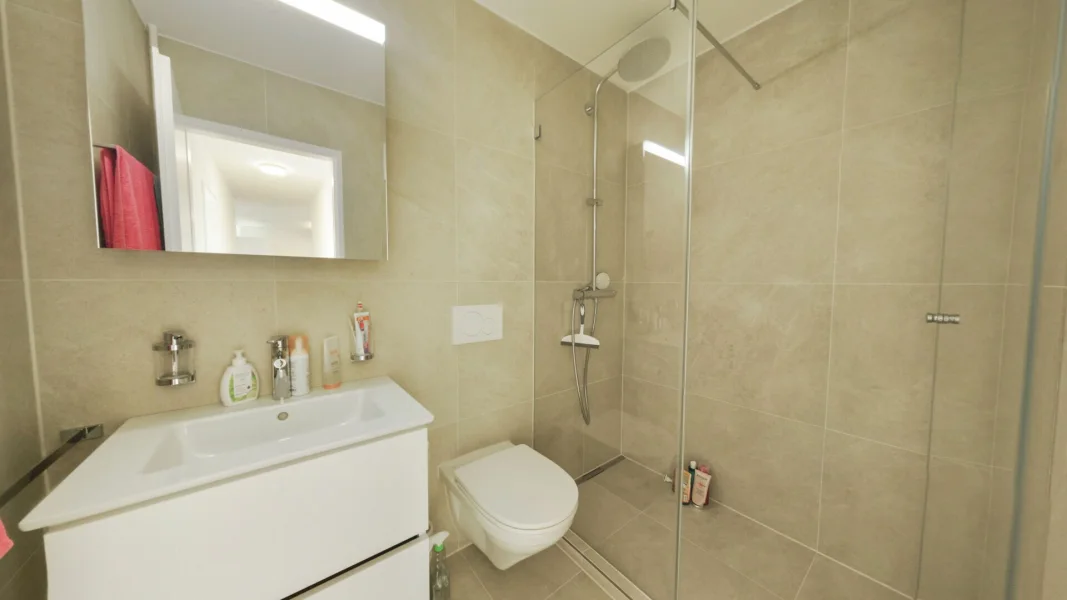 Modernes Badezimmer mit begehbarer Dusche