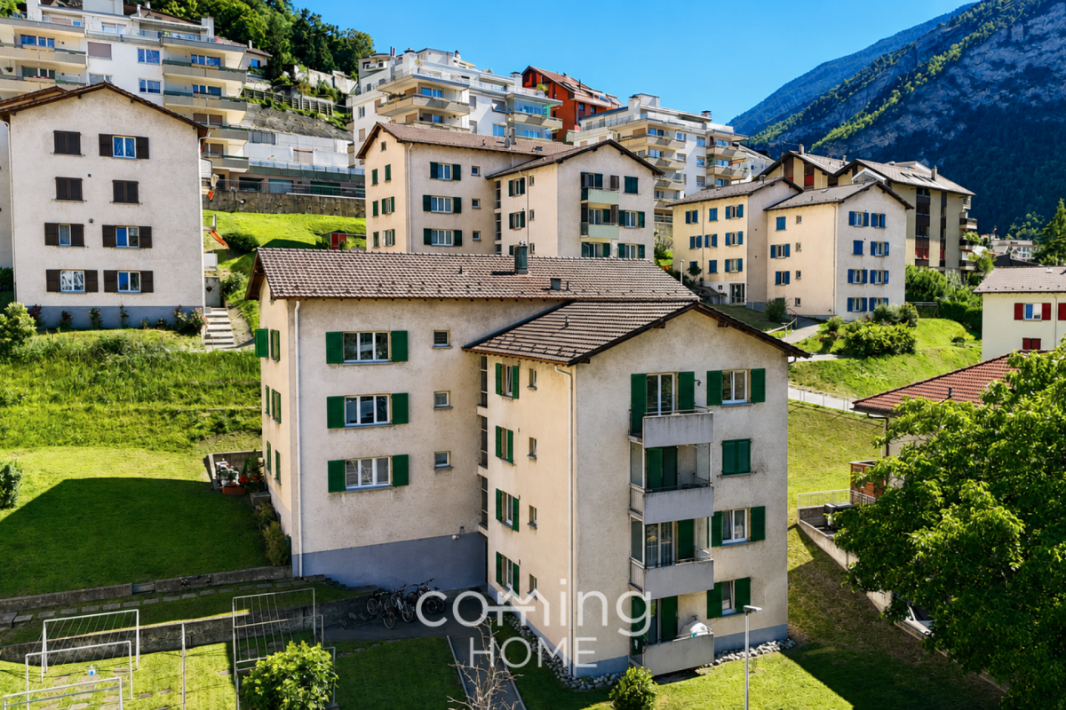 Balkon, Bergsicht und Ruhe - gepflegte 3.5-Zimmer-Wohnung in sonnigem Visp – Visp