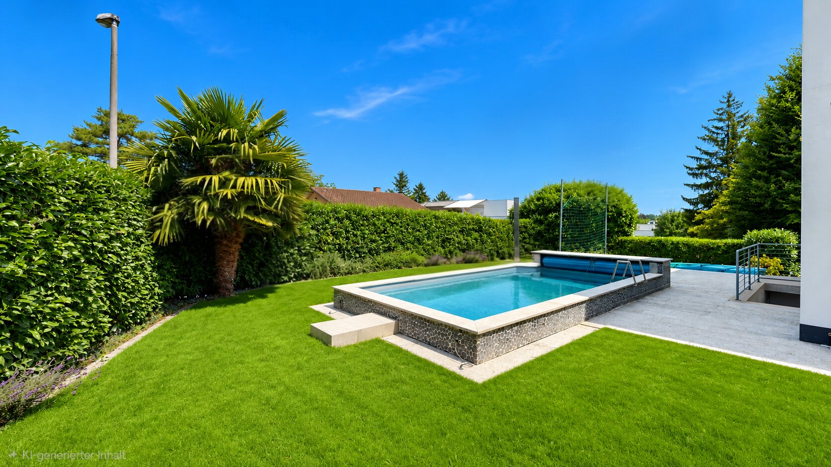 Moderner Garten mit Pool