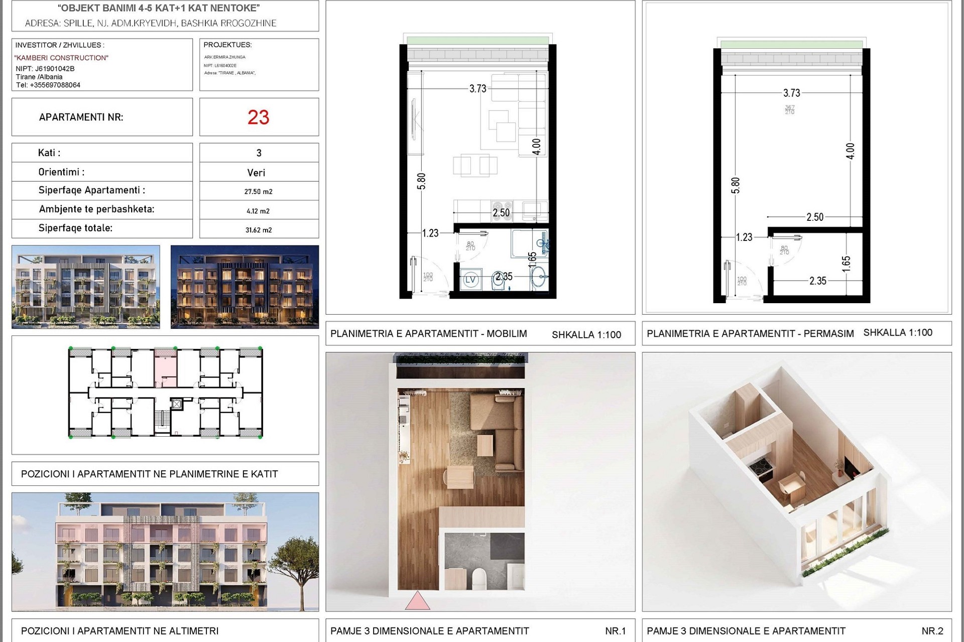 Wohnungs- und Gebäudeplan mit Visualisierungen