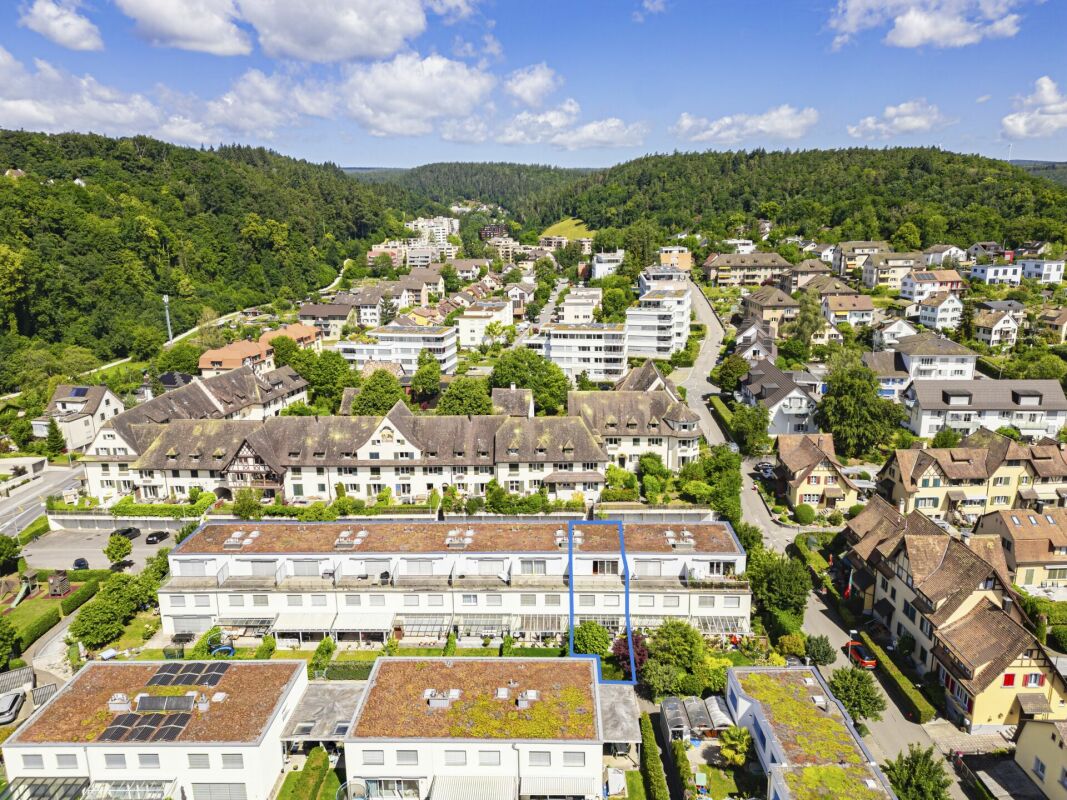 Luftaufnahme eines Wohnquartiers