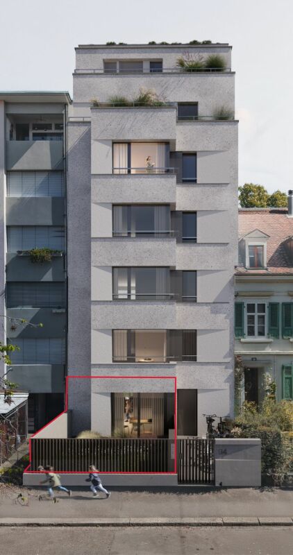 Urban wohnen mit privatem Garten - hochwertiges 2.5 Z' Neubauapartment – Basel