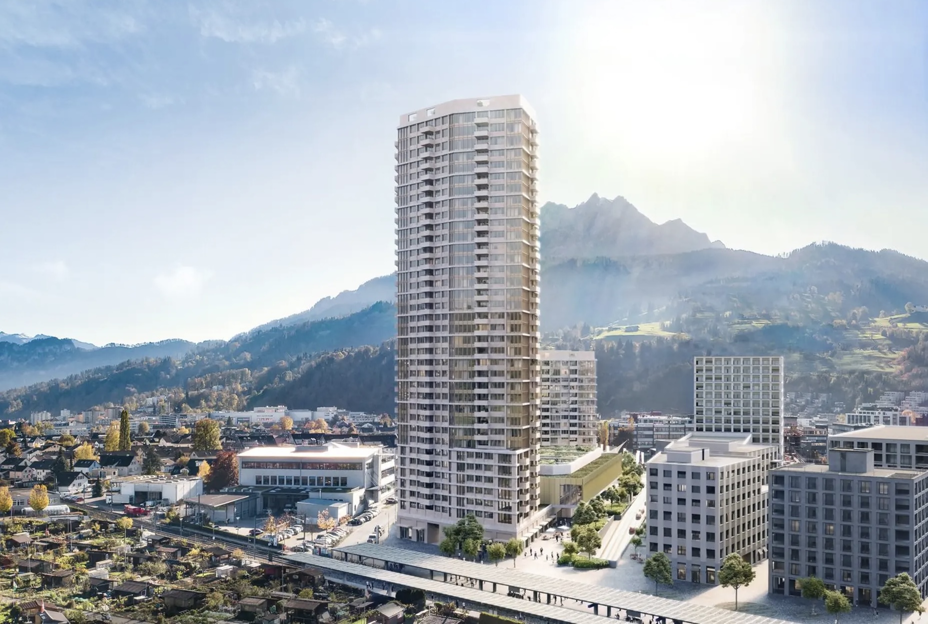 Skylevel im 34. Stock, atemberaubendes wohnen über den Wolken – Kriens