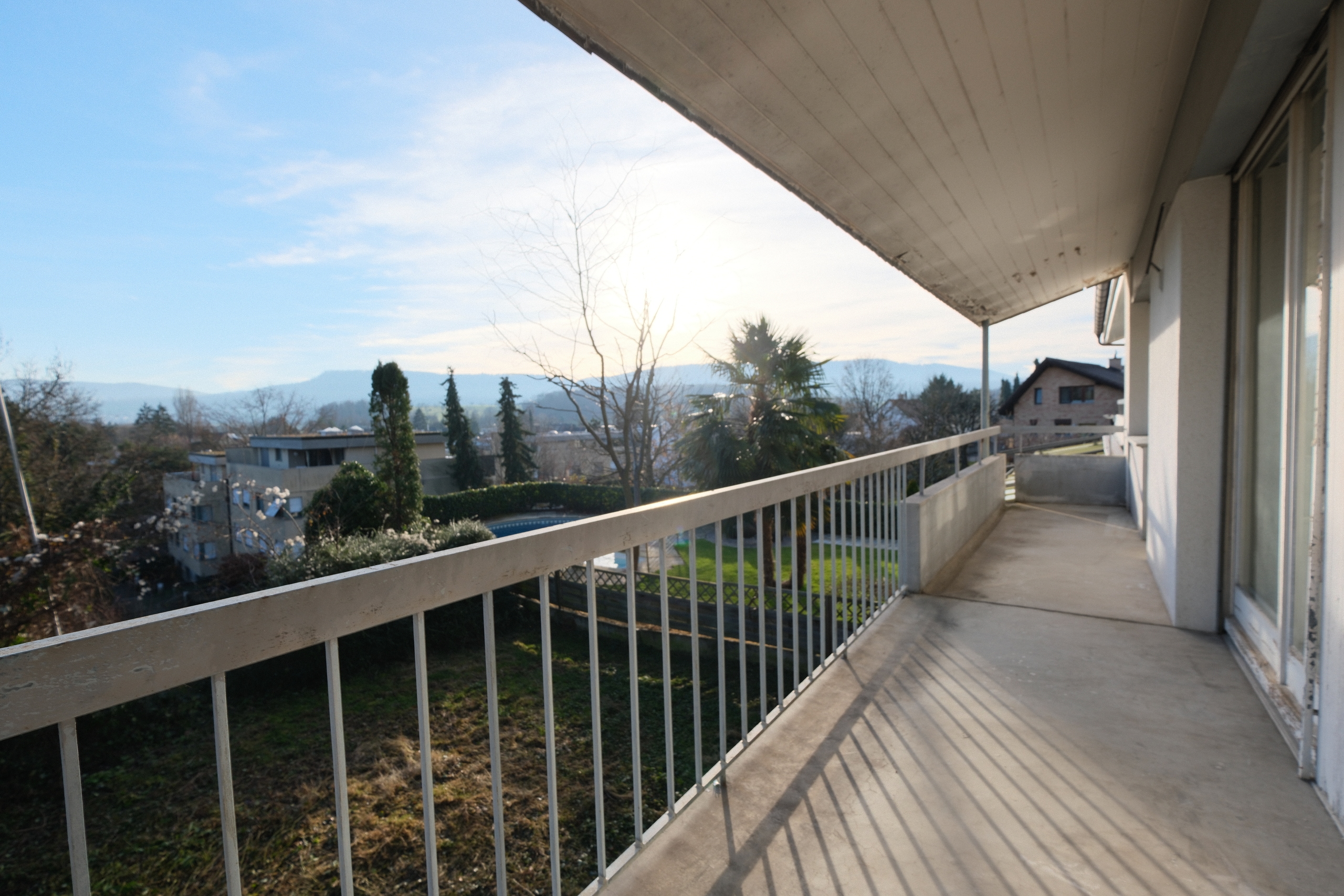 Balkon mit Blick ins Grüne