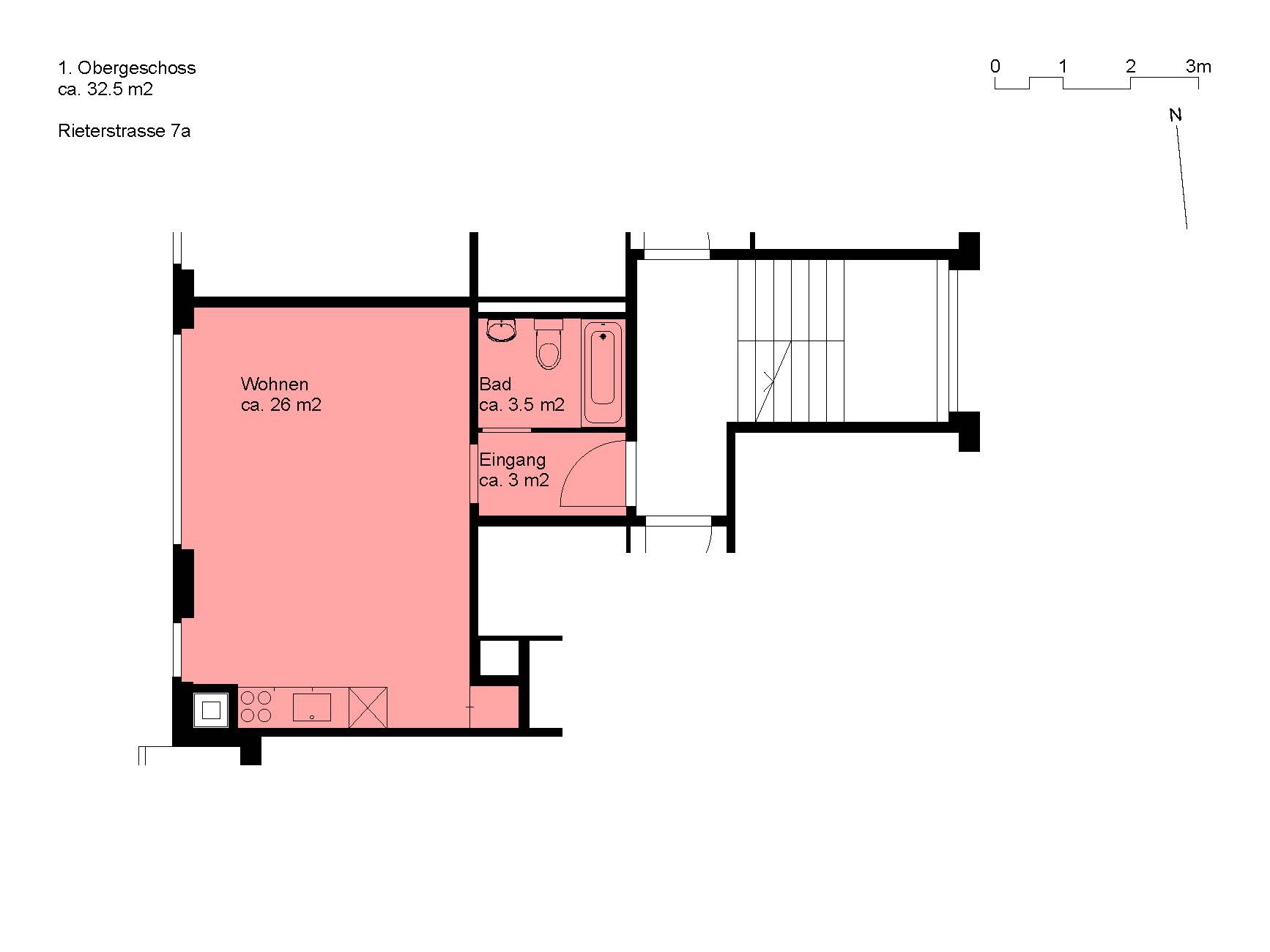 Grundriss des 1. Obergeschosses