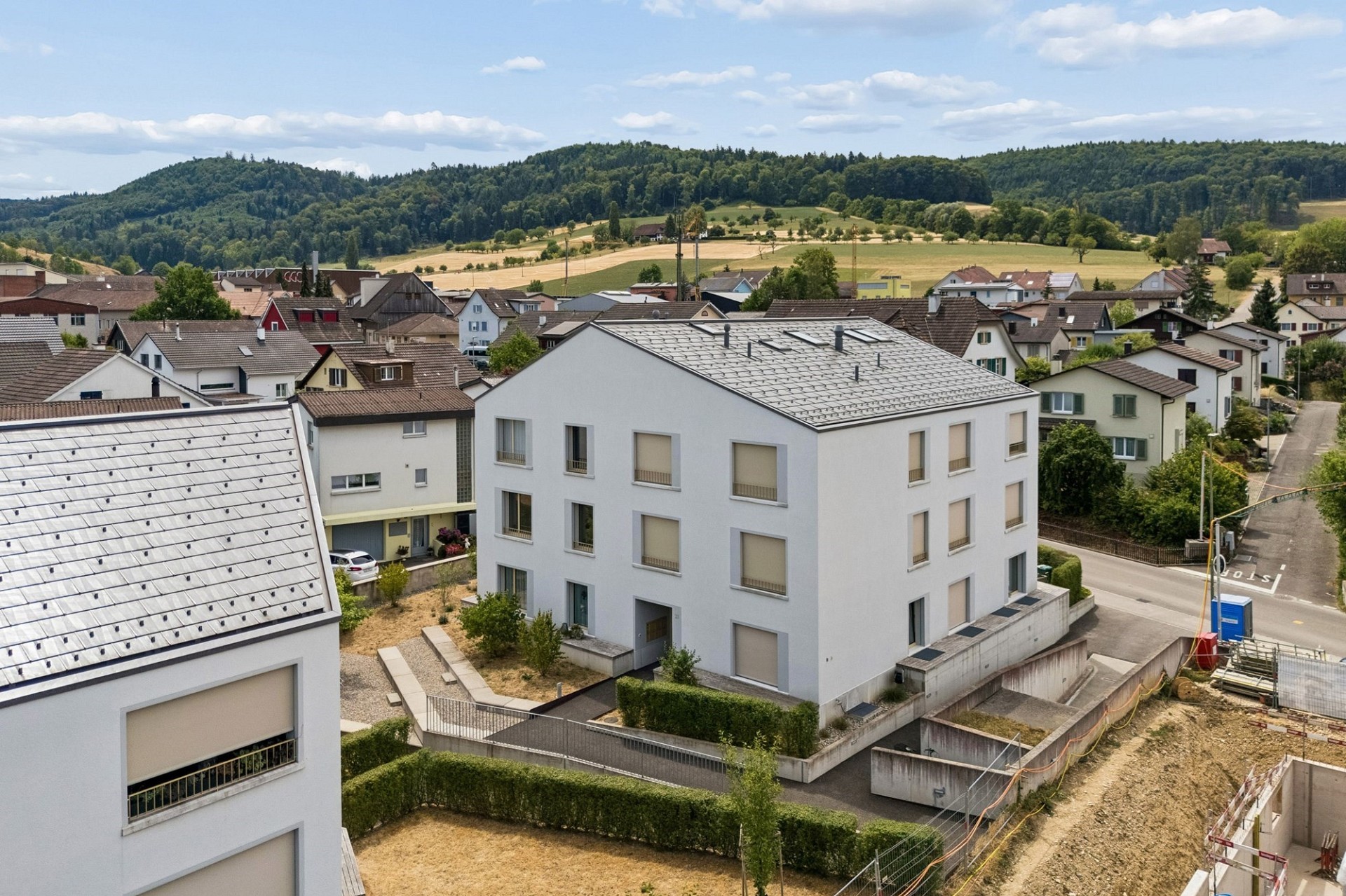Wohnsiedlung mit Alpenblick