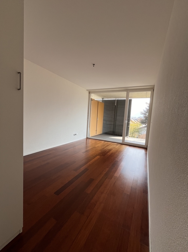 Leerer Wohnraum mit Balkon